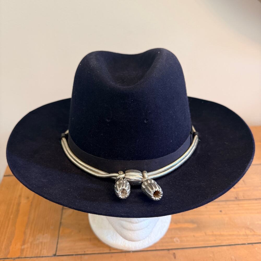 Vintage Beaver Brand Hats 3X Fur Felt Cavalry Campaign/Cowboy Hat Size 7 1/4